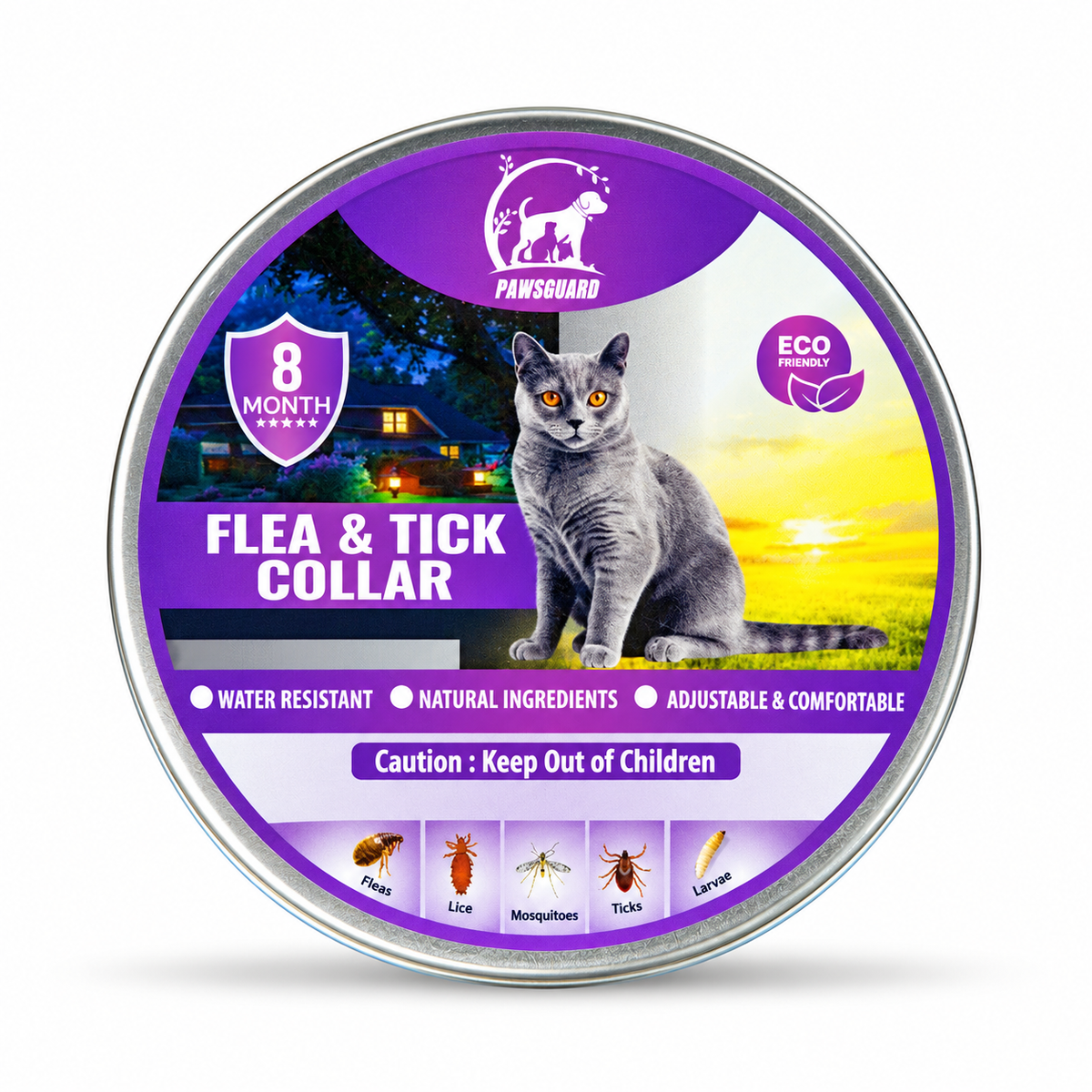 PawsGuard Flea & Tick Collar for Cats – Single