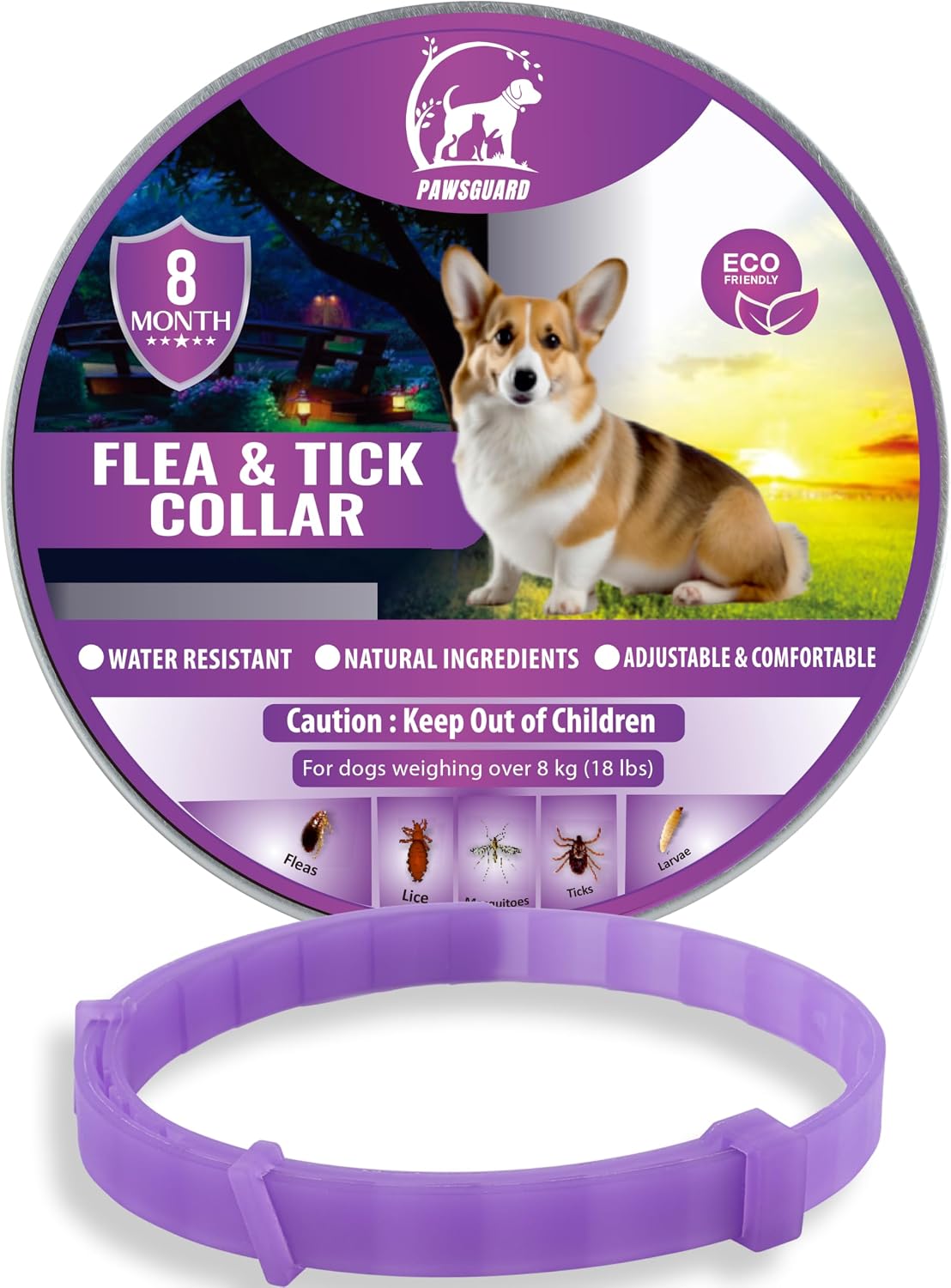 PawsGuard Flea & Tick Collar for Dogs – Single